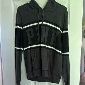 PINK Victoria's Secret Charcoal and Black Hoodie